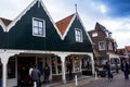 People on the streets of Volendam, The Netherlands Royalty Free Stock Photo